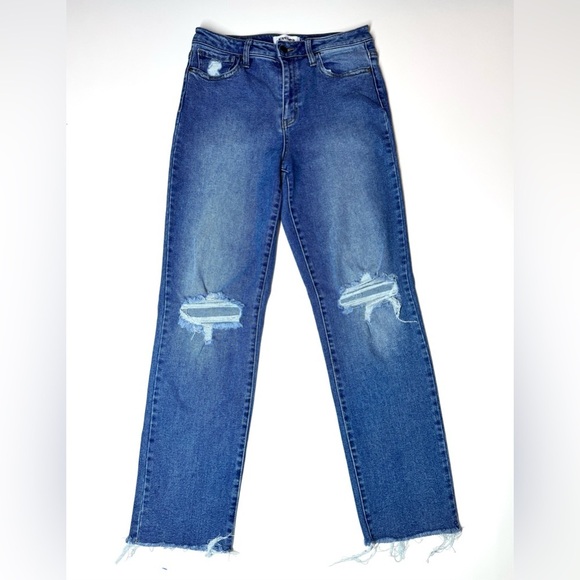 RSQ Women’s High Rise Straight Leg Distressed Women's Jeans Size- 30 - Picture 1 of 10